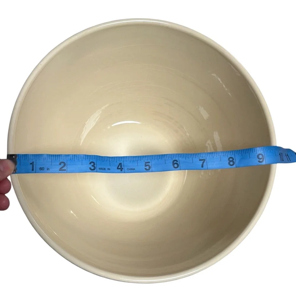 Crate & Barrel Retired Parker Beehive Ceramic Nesting‎ Mixing Bowls Set of 3